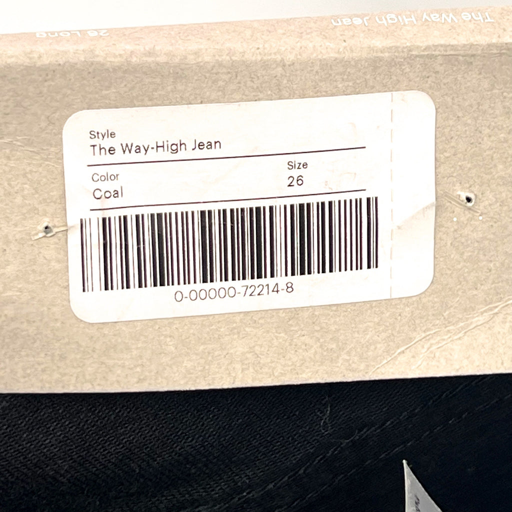 EVERLANE Women's The Way-High Jeans Size 26 Long US 2 Coal Black Low Stretch NWT