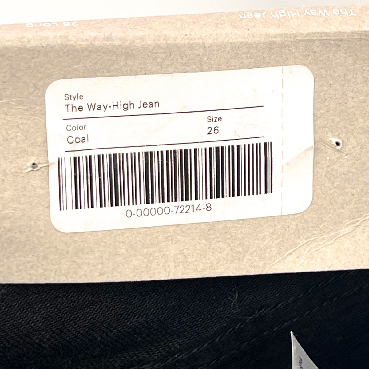 EVERLANE Women's The Way-High Jeans Size 26 Long US 2 Coal Black Low Stretch NWT