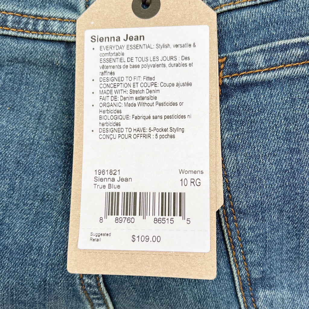 PRANA Womens Sienna Skinny Jeans Size 10 30x31 True Blue Stretch Mid Rise NWT