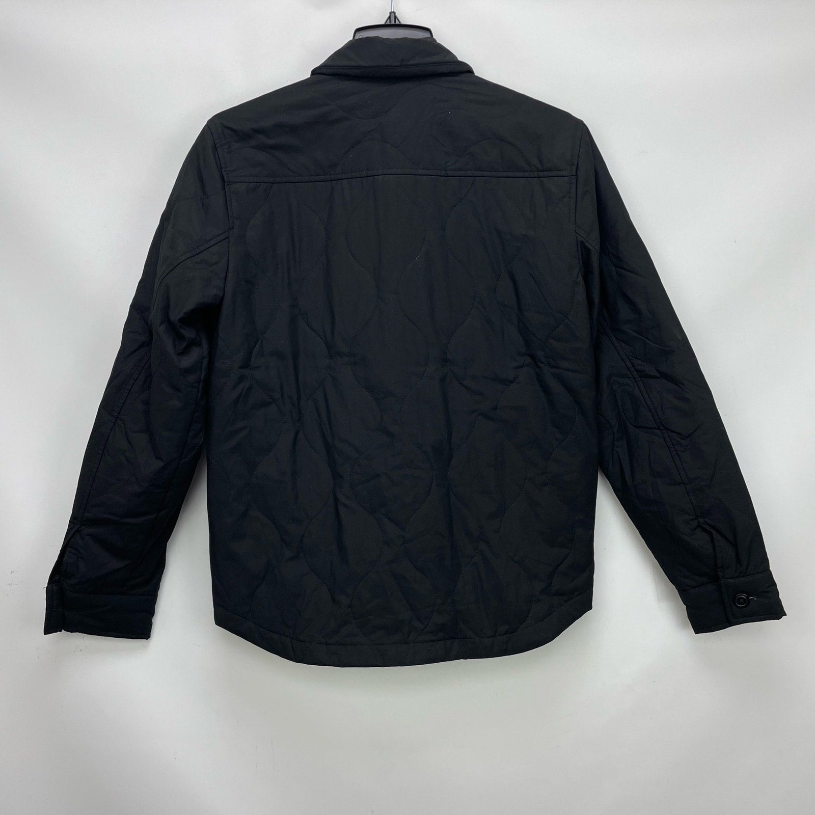 Everlane Mens ReNew Quilted Liner Shirt Jacket Small Black Shacket Cotton NWOT