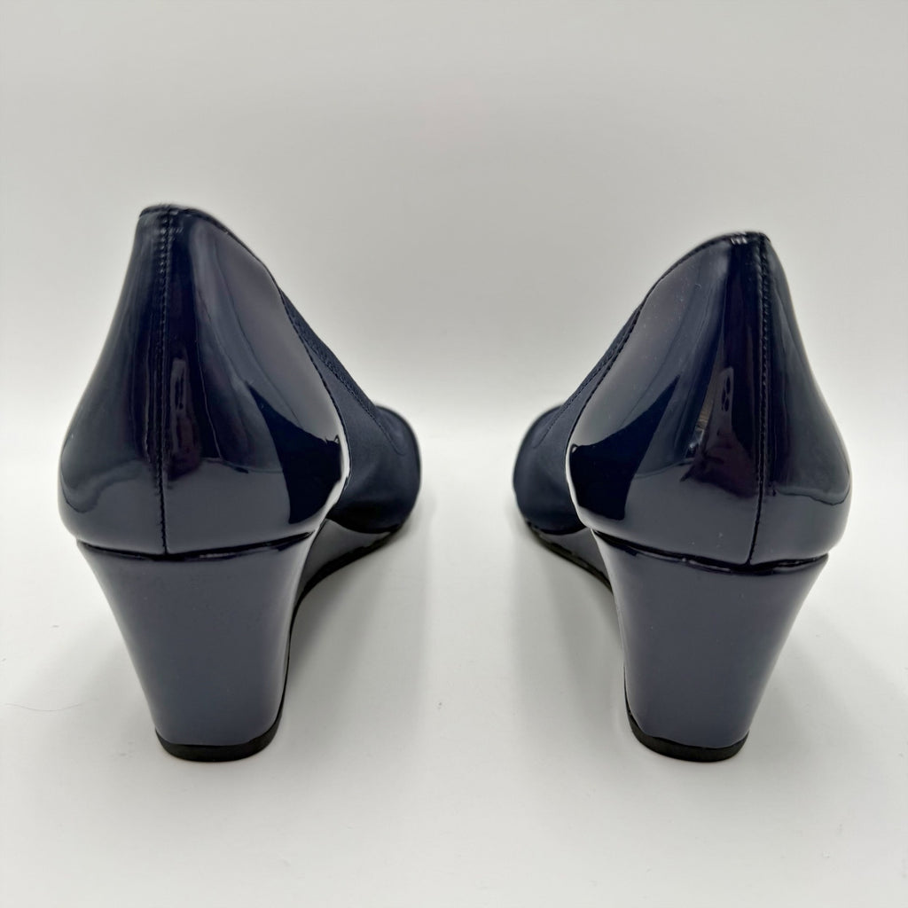 LifeStride Womens Juliana Wedge Pumps Size 8 Narrow EU 38.5 Navy Blue NIB
