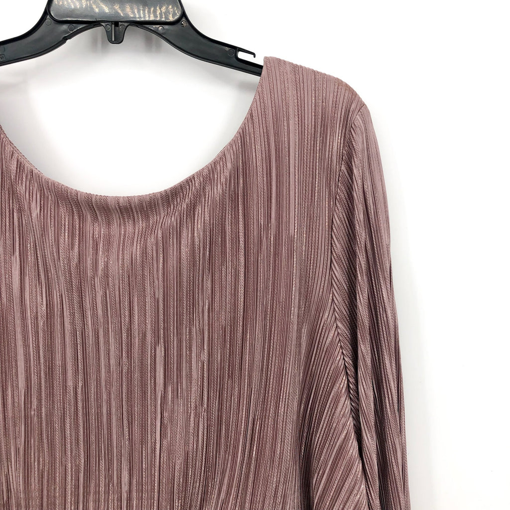 NIGHTWAY Women's Blouson Dress Size 18W Pink Rose Gold Long Sleeve NWT