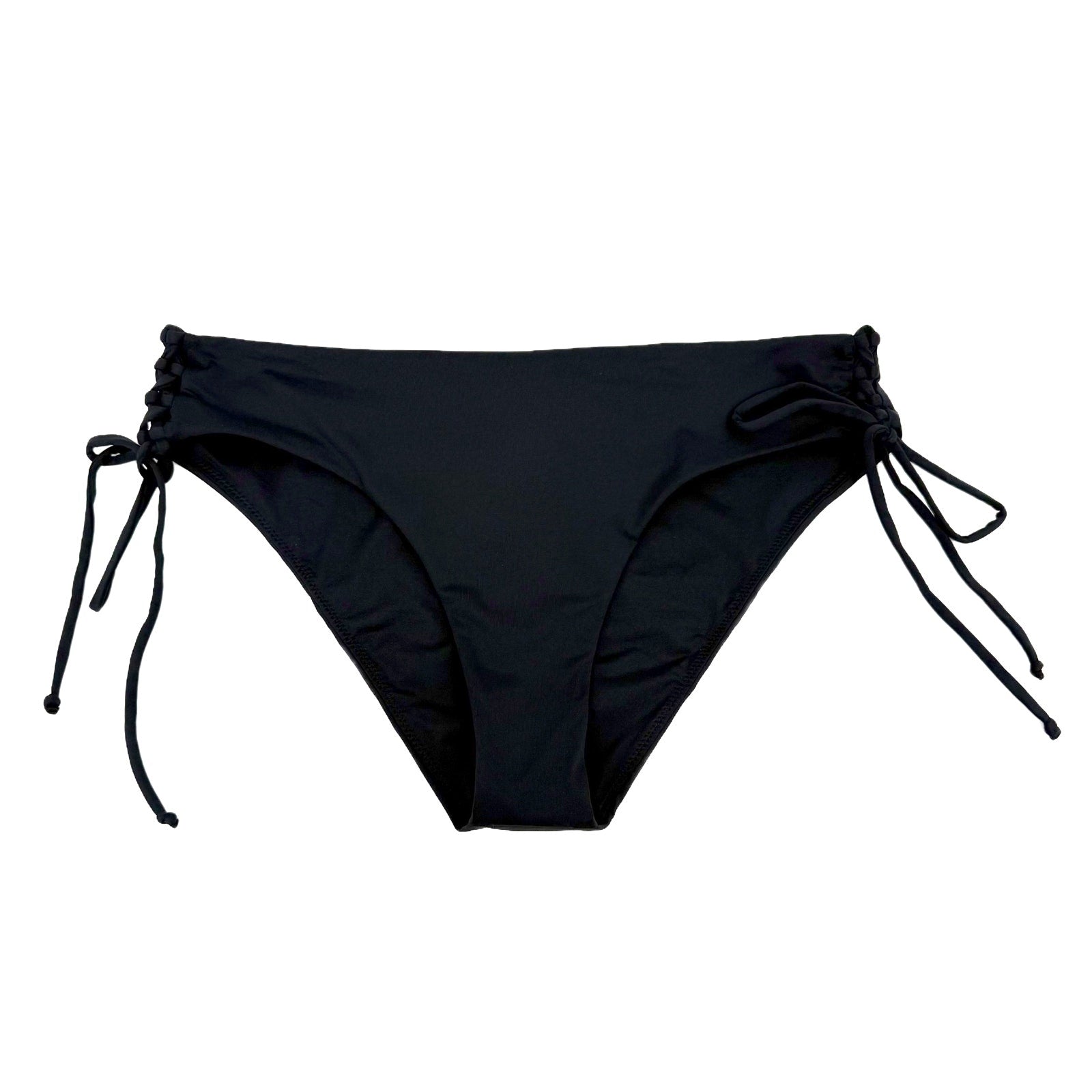 PRANA Women's Ruby Beach Bikini Bottom Large Black Side Lace NWT