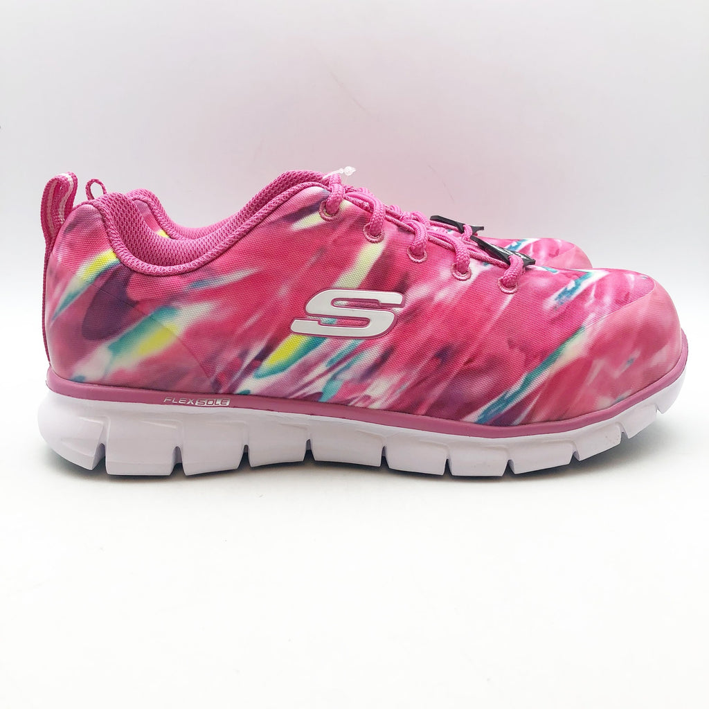 Skechers Women's Sure Track Work Shoes Size 7.5 Hot Pink Comp Toe SR NIB