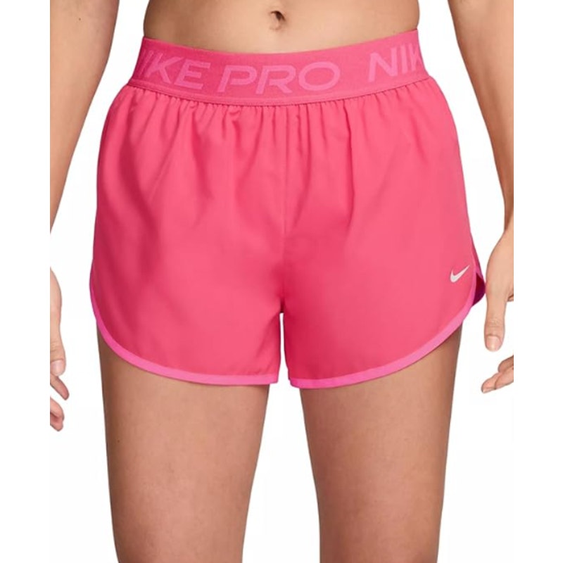 NIKE Women's Pro Tempo Mid-Rise Shorts XS Pinksicle Hot Punch Athletic NWT