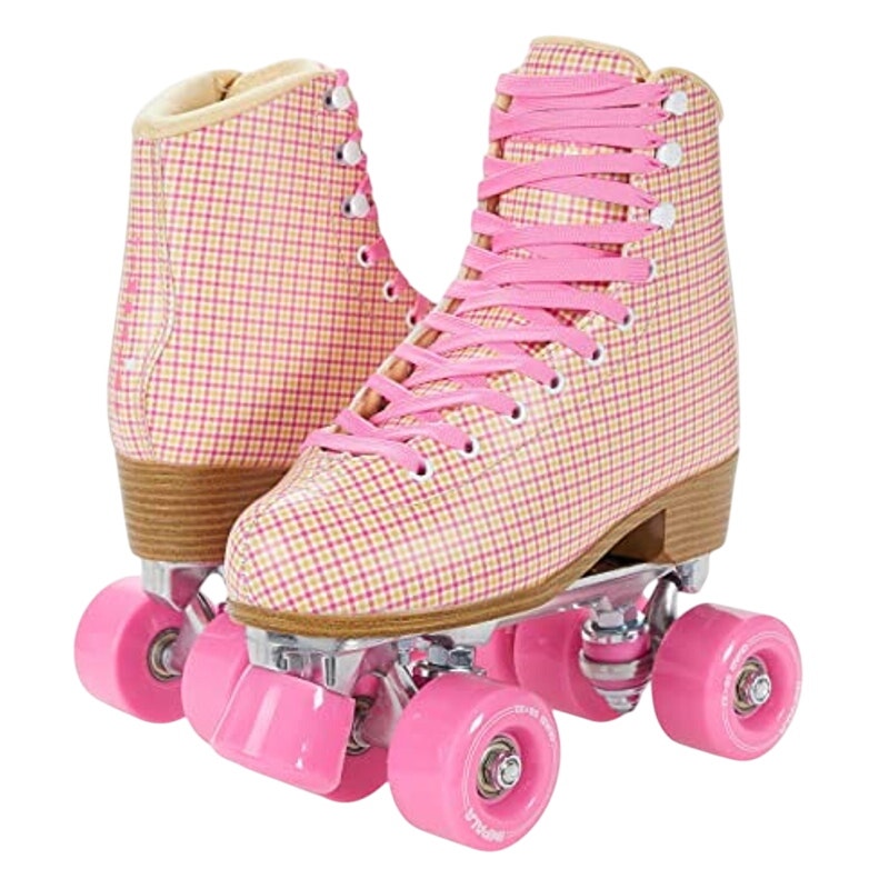 IMPALA Womens Roller Quad Skates US 6 EU 37 Pink Tartan NIB