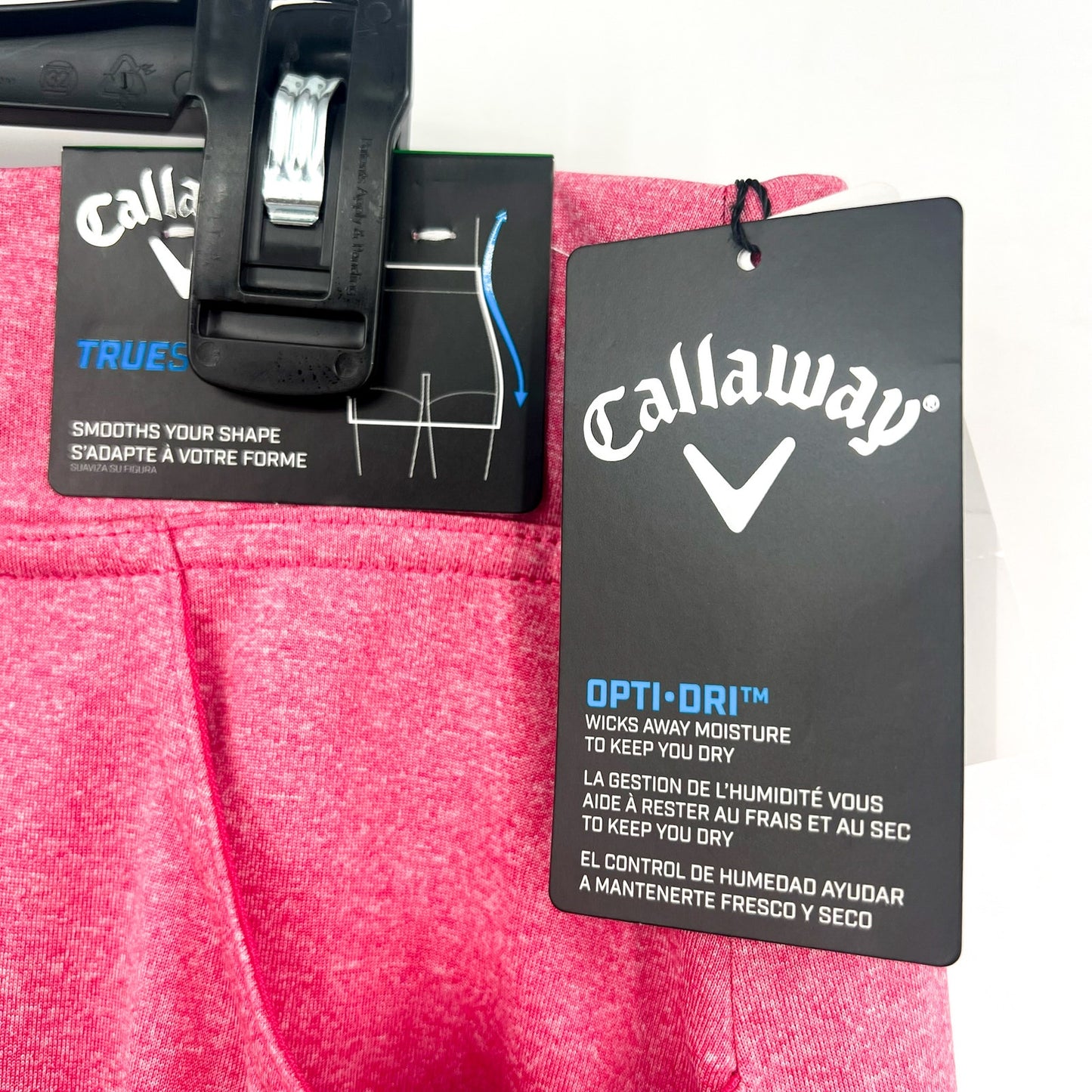 CALLAWAY Women's Opti Dri TrueSculpt Golf Skort Large Pink Peacock Heather NWT