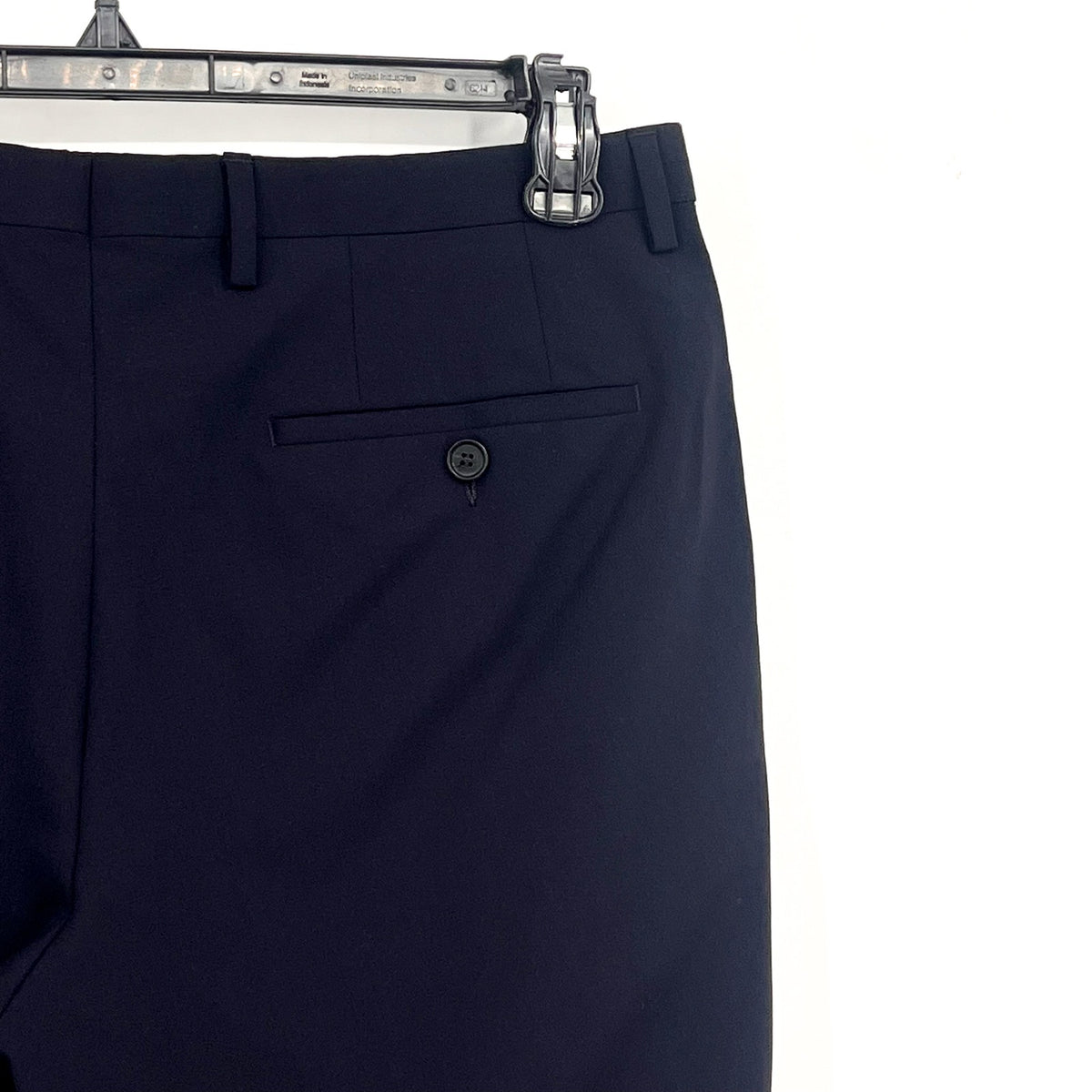 HUGO BOSS MENS Sharp 3 Suit Pants 38x28 Navy Blue Flat Front Slim Fit Dress NWOT