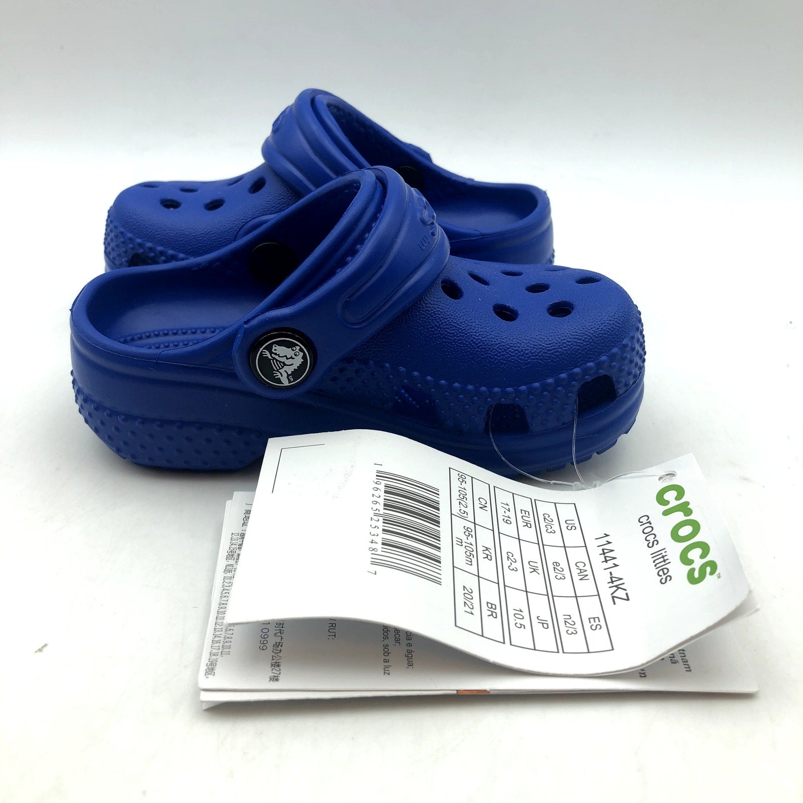 Crocs Boys Classic Littles Clogs C2 C3  Blue NIB
