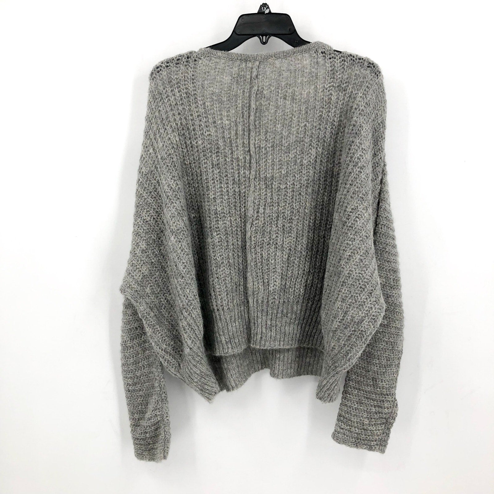 FREE PEOPLE Women's Moonbeam Slouchy Knit Sweater Medium Grey Alpaca NWOT