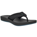Sanuk Mens Cosmic Seas Mesh Thong Sandals US 11 EU 44 Black NWOB