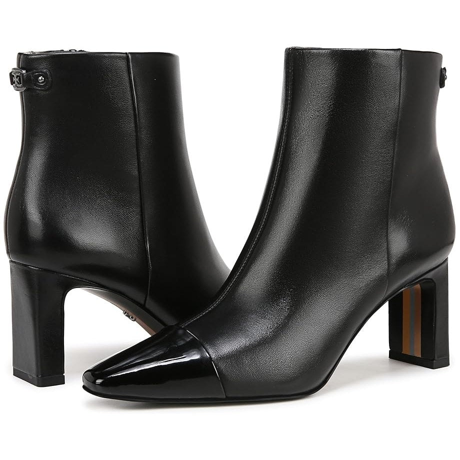 Sam Edelman Womens Saige 2 Ankle Boots US 7.5 M EU 38 Black Leather NWOB