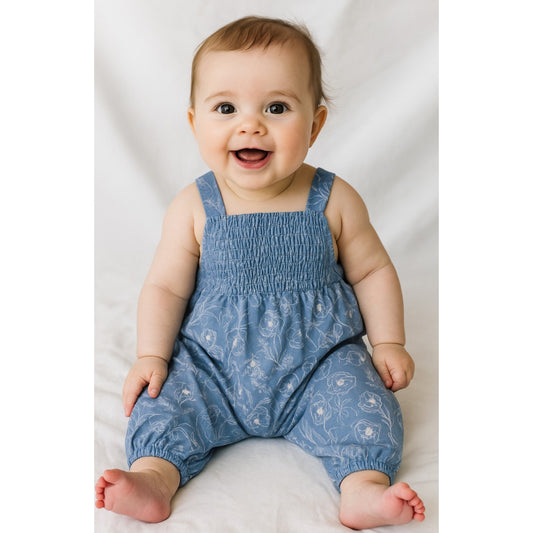 BARDOT JUNIOR Baby Missy Floral Onesie 12-18 Months Blue