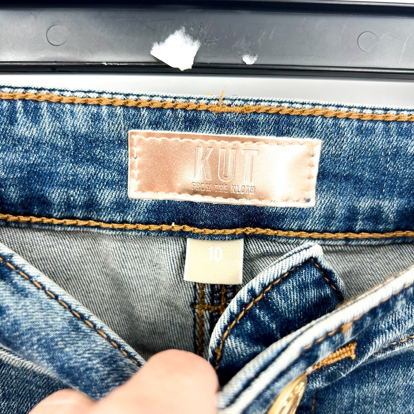 KUT FROM THE KLOTH Stella Flare Jeans US 10 Blue Debonairly High Rise Fab AB NWT