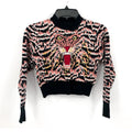 BARDOT JUNIOR Girl's Roar Intarsia Knit Crewneck Sweater Size 10 Black Lion NWT