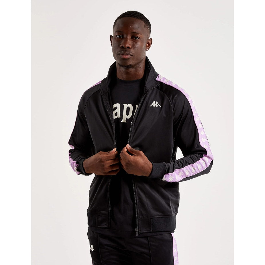 KAPPA Men's 222 Banda Anniston Athletic Jacket XXL Black Smoke Violet White NWT