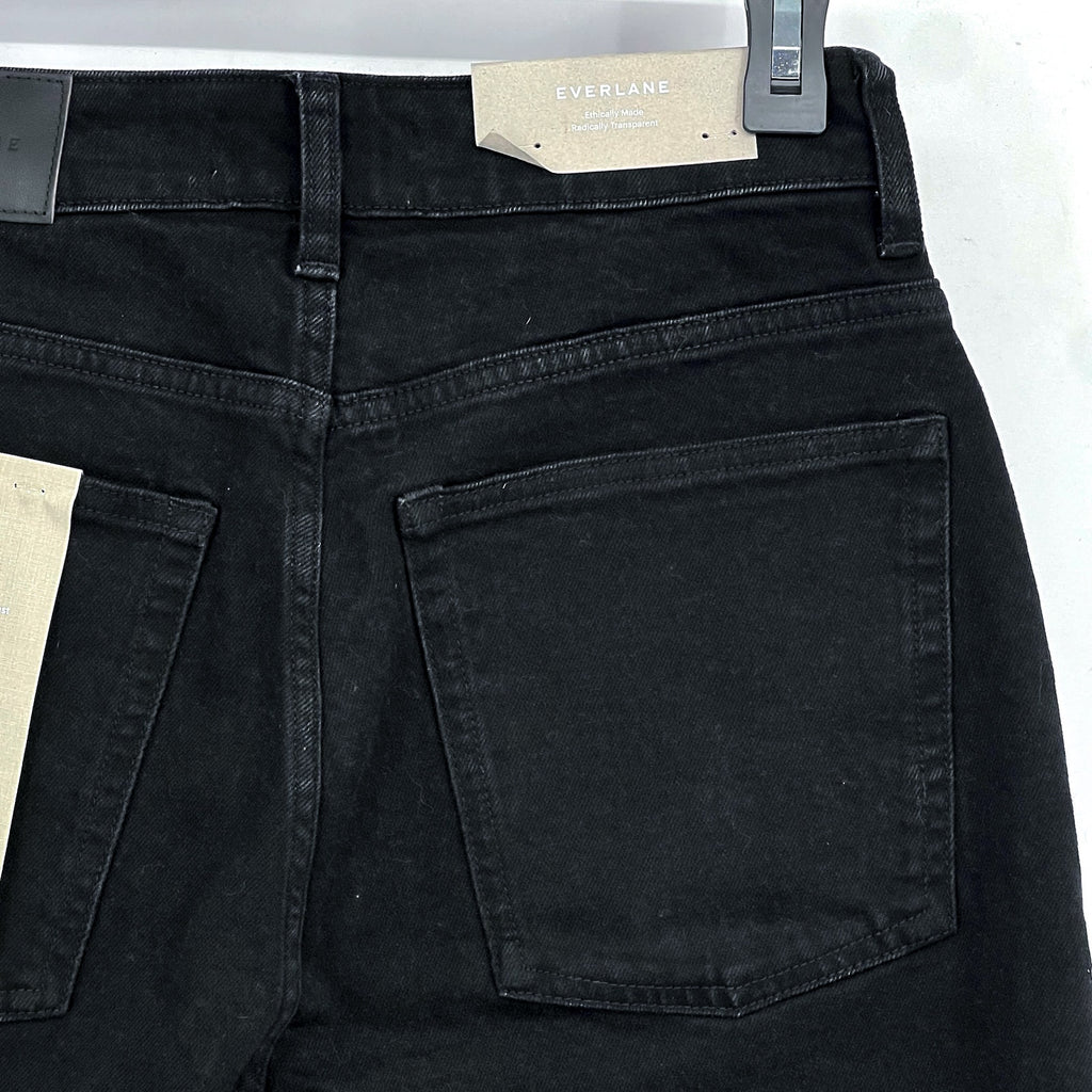 EVERLANE Women's The Curvy Way High Jeans 28x27 US 6 Black Organic Cotton NWT