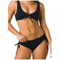 PRANA Women's Ruby Beach Bikini Bottom XL Black Side Lace NWT