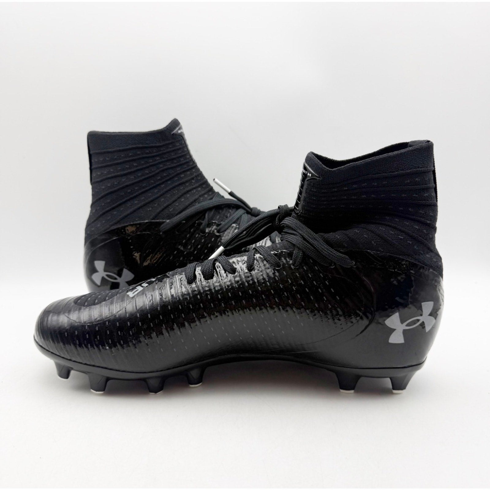 Under Armour Men's Highlight MC 2.0 High Top Football Cleats Size 9 Black NWOB