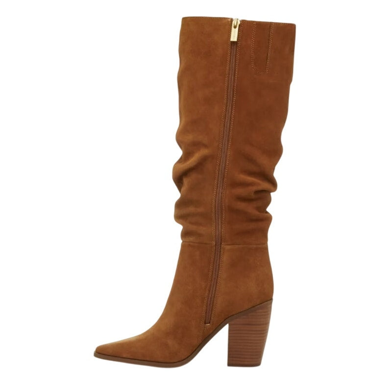 Vince Camuto Womens Aprine Knee High Boots Size 8.5 M EU 39.5 Brown Suede NWOB