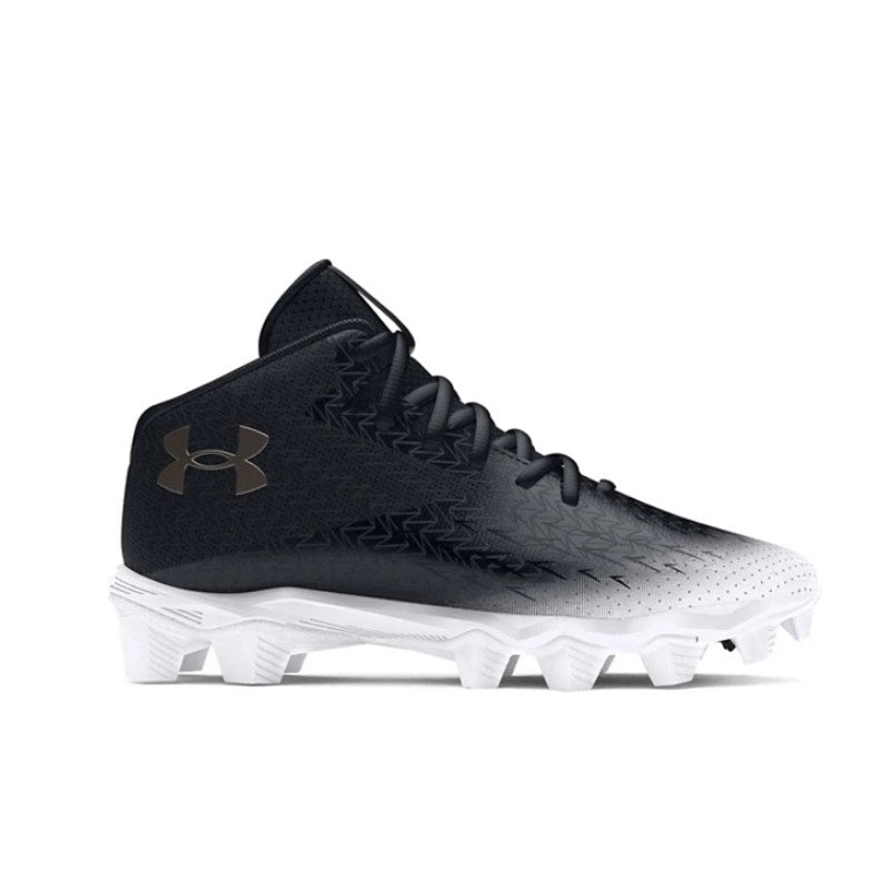 Under Armour Spotlight Fran 4.0 Football Cleats Size 1 Youth Black White NWOB