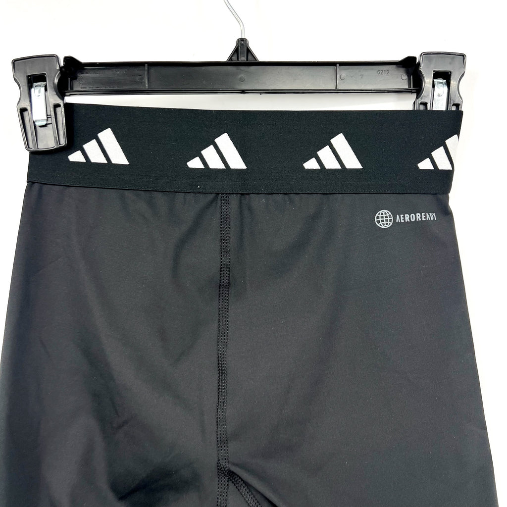 ADIDAS Women's TechFit Sport Short Tight XS Black Black Elastic Waist NWT