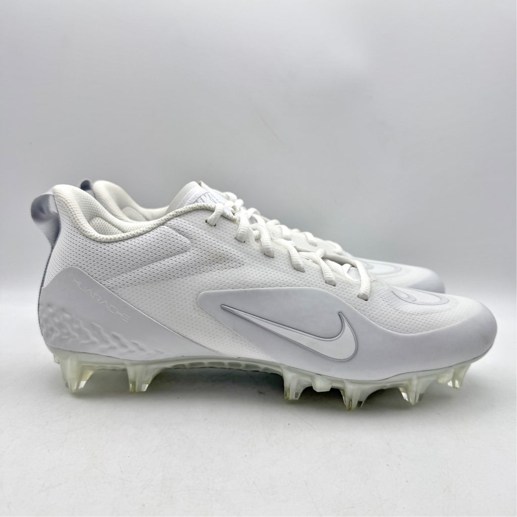 Nike Mens Alpha Huarache 8 Pro LX Lacrosse Cleats US 10 White Athletic NWOB