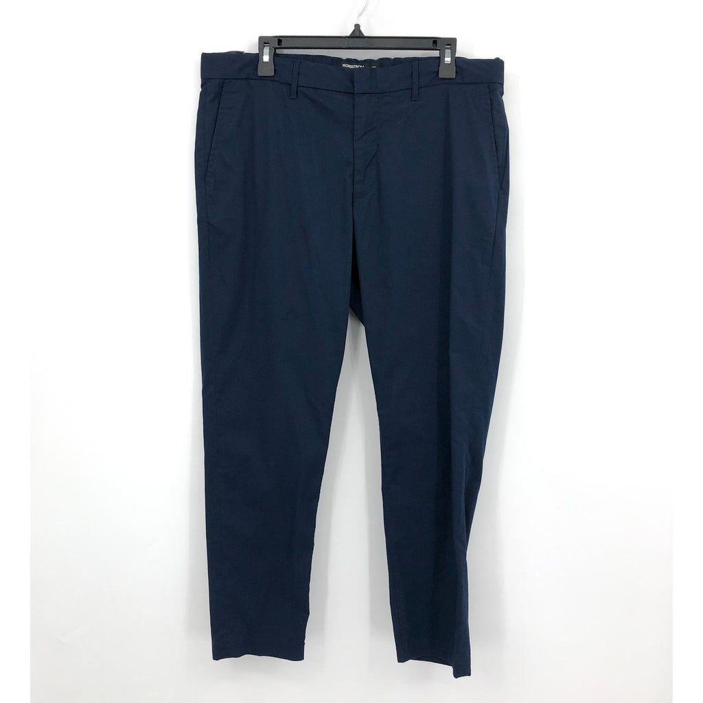 NORDSTROM Men's Slim Fit Performance Chinos 38x30 Navy Blue CoolMax NWT