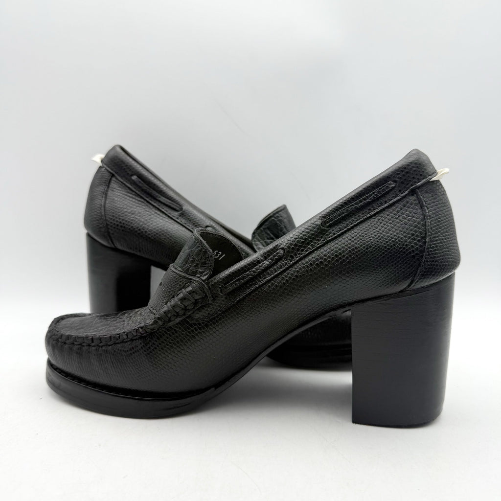 RE/DONE Womens Winsome Heel Loafers US 7 M EU 37 Black Leather NWOB