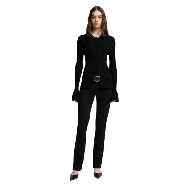 7 FOR ALL MANKIND B(AIR) Kimmie Straight Jeans Size 30 US 10 Rinsed Black NWT