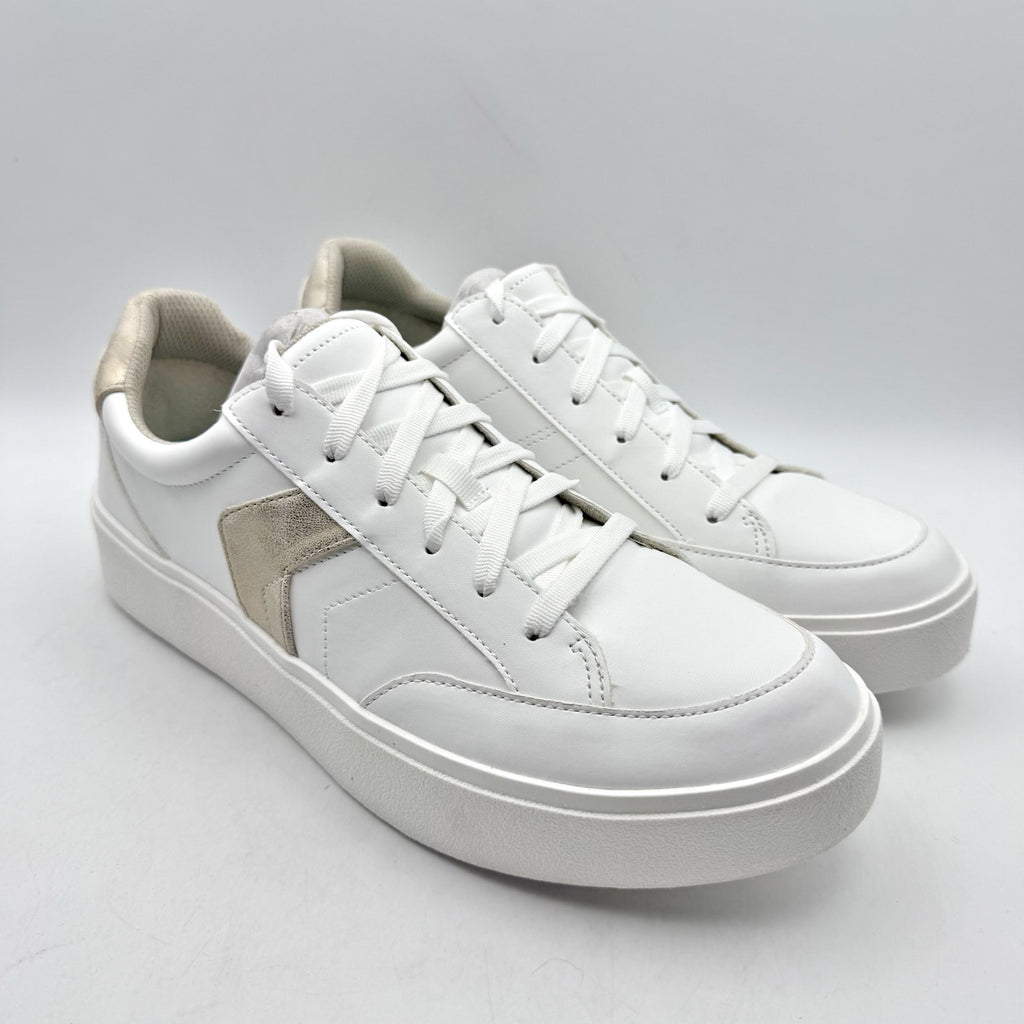 Dr. Scholls Womens Madison Low Top Sneakers US 10 Wide White Vegan Leather NIB