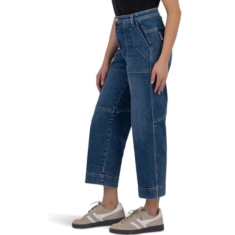 KUT FROM THE KLOTH Women's Ashton Barrel Leg Jeans Size 0 Blue Medium Wash NWT