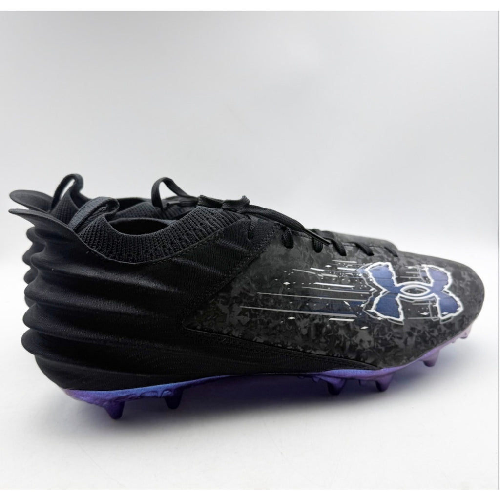 Under Armour Mens US 8 Blur Smoke Suede 2.0 MC Molded Football Cleats Black NWOB
