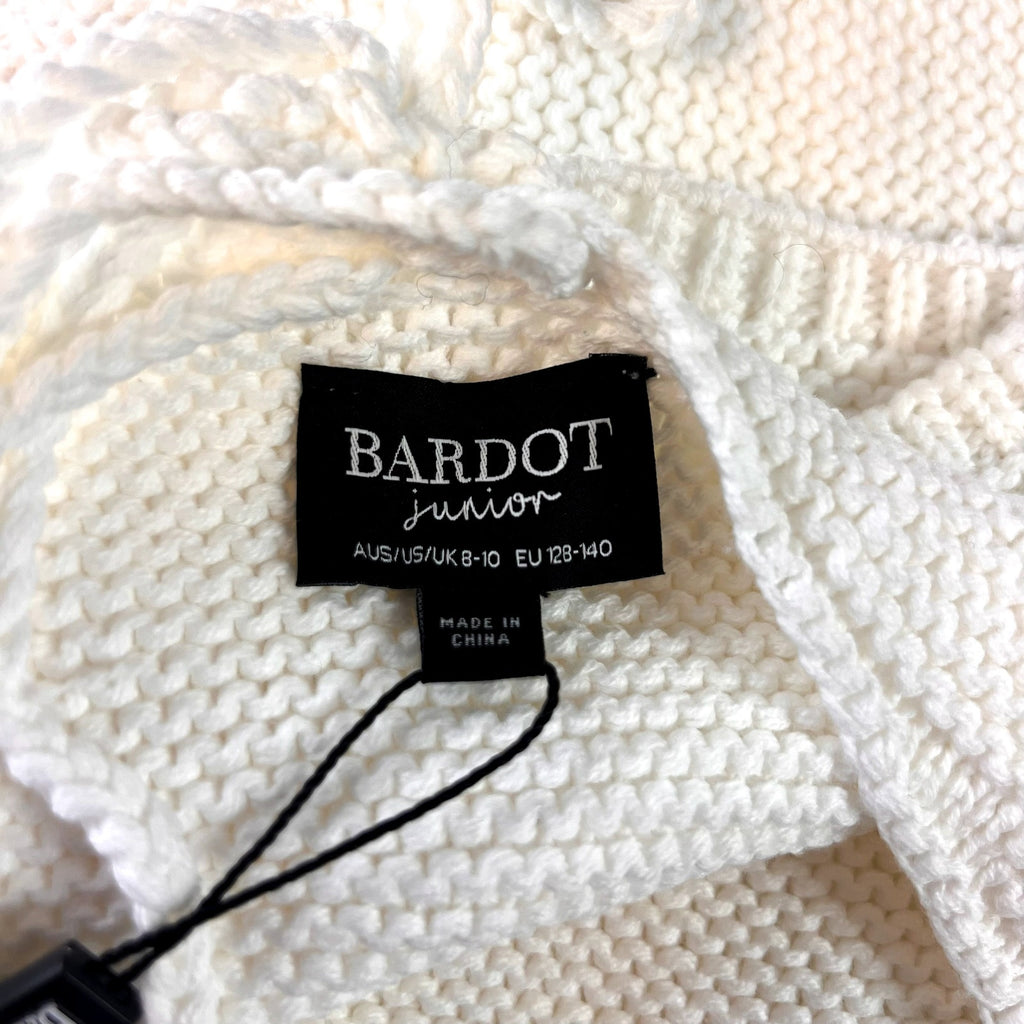 BARDOT JUNIOR Girls Andi Knit Top Size 8-10 Medium Orchid White Tie Back NWT