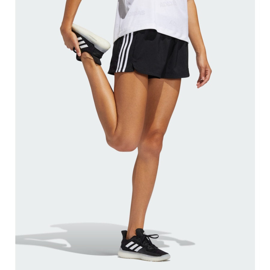 ADIDAS Women's Pacer 3 Stripes Woven Training Shorts XL Black White NWT