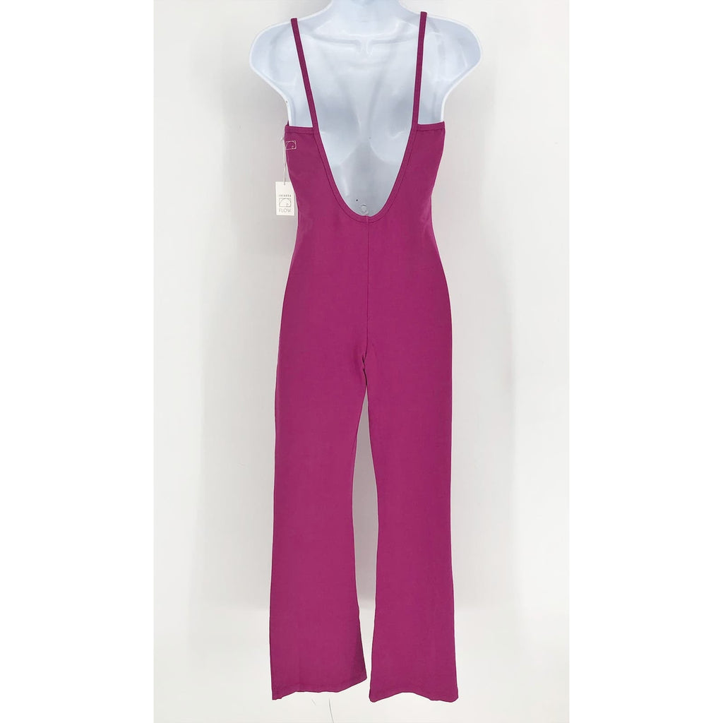 LACAUSA Womens Flow Prana Unitard Medium Pink Dragon Fruit Yoga Stretch NWT