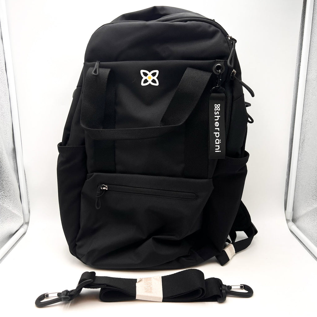SHERPANI Camden Convertible 3 in 1 Tote Bag Travel Backpack One Size Black NWT