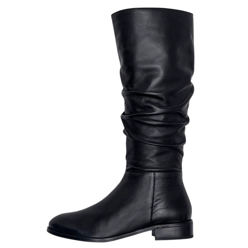 Coldwater Creek Womens Dalton Knee High Boots Size 10 Black Leather NWOB