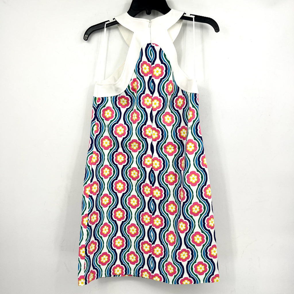 TRINA TURK Women's Halter Triton Dress Size 4 Gulfstream White Multi Floral NWT