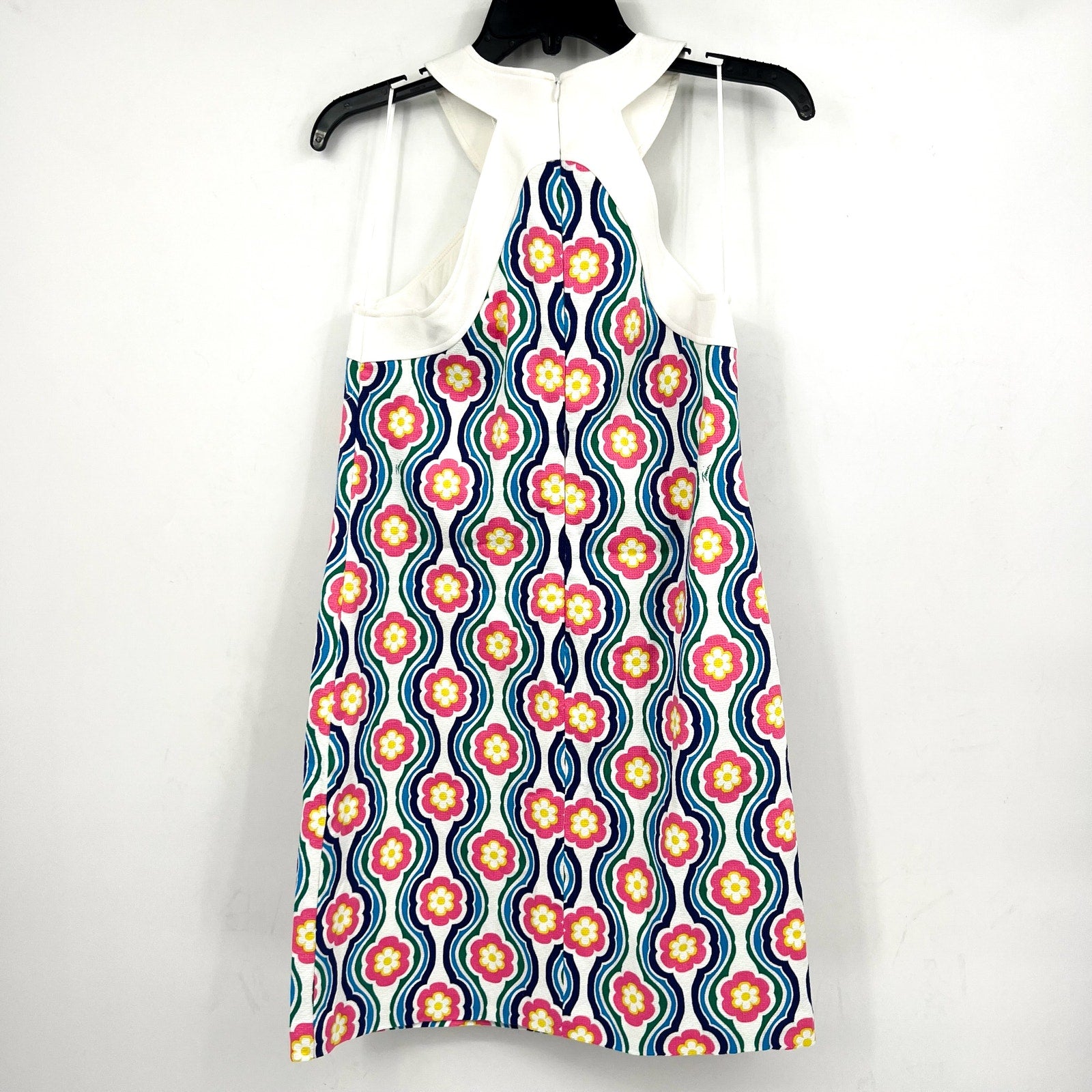 TRINA TURK Women's Halter Triton Dress Size 4 Gulfstream White Multi Floral NWT