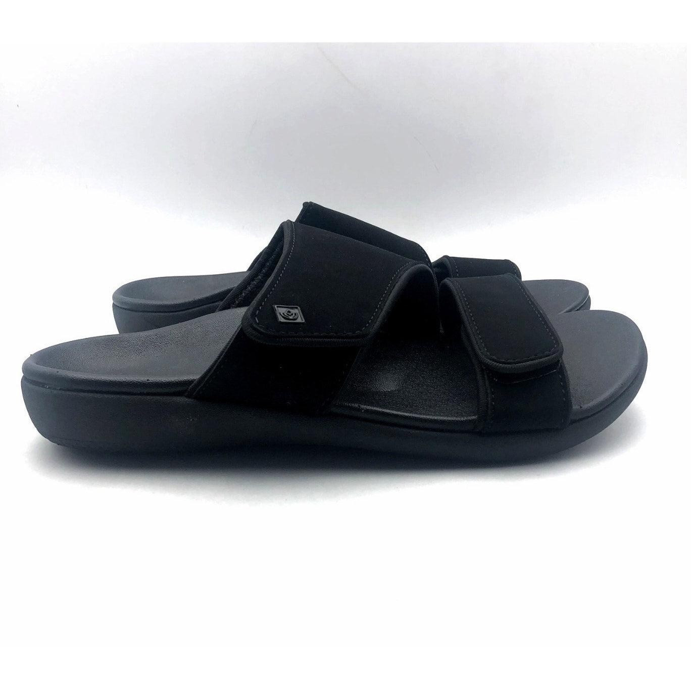 Spenco Womens KHOLO NUEVO Comfort Slide Sandals Size 7.5 WIDE Black NWT