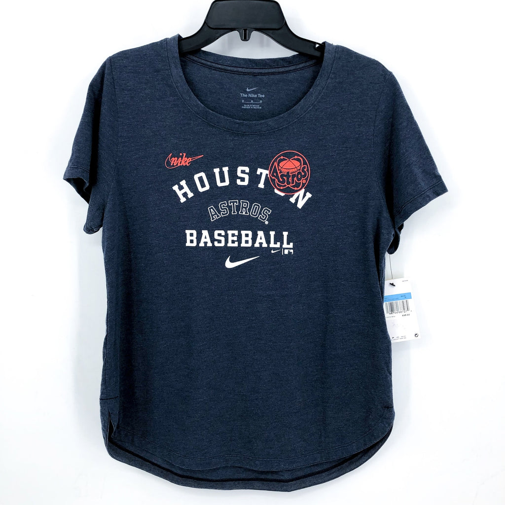 NIKE Women's Houston Astro Rewind T-Shirt Medium Navy Short Sleeve NWT NKMV-EX52