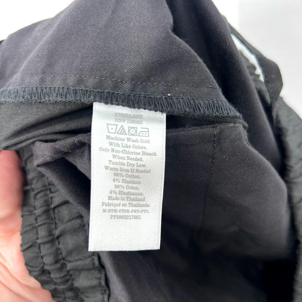 A9013. EVERLANE- MENS MEDIUM- Casual Pants Medium X 30 Black Cotton Twill Pull-on NWT