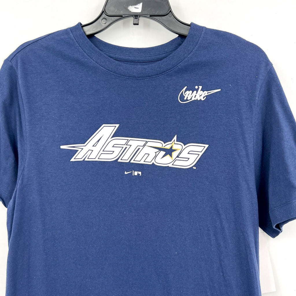 NIKE Men's Houston Astros Cooperstown Wordmark T-Shirt Small Navy Blue NWT