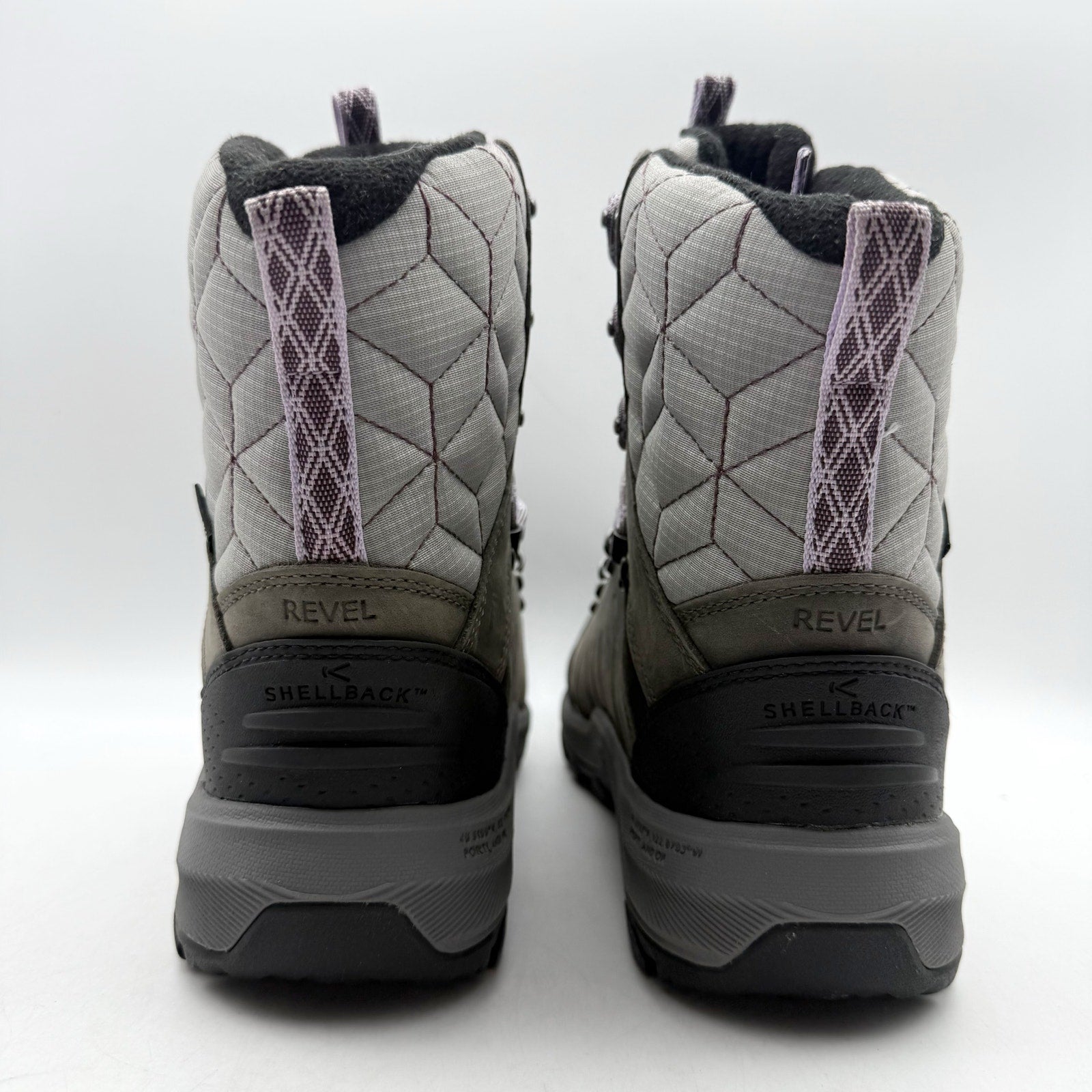 KEEN Womens Revel IV High Polar Hiking Boots US 6.5 Wide Grey Leather WP NWOB