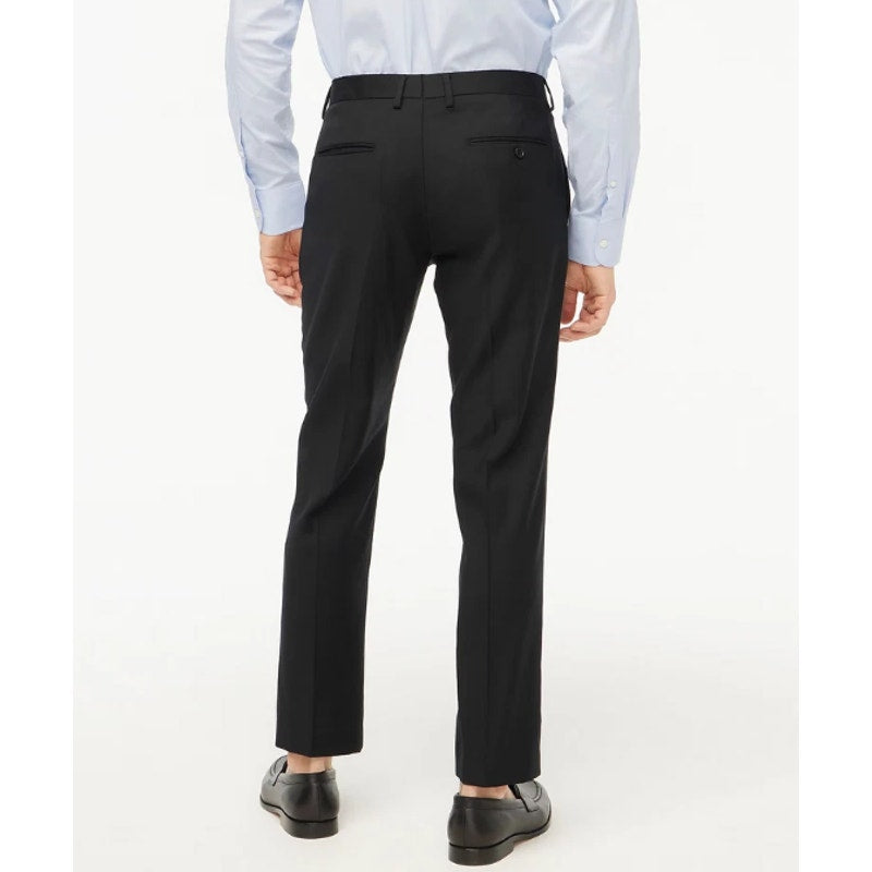 J.CREW Mens Slim-fit Thompson Worsted Wool Suit Pant 33x30 Black Flat Front NWT