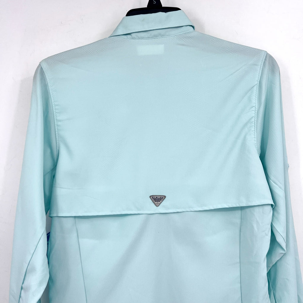 COLUMBIA Women's PFG Tamiami II Long Sleeve Shirt XS Green Misty Jade UPF 40 NWT