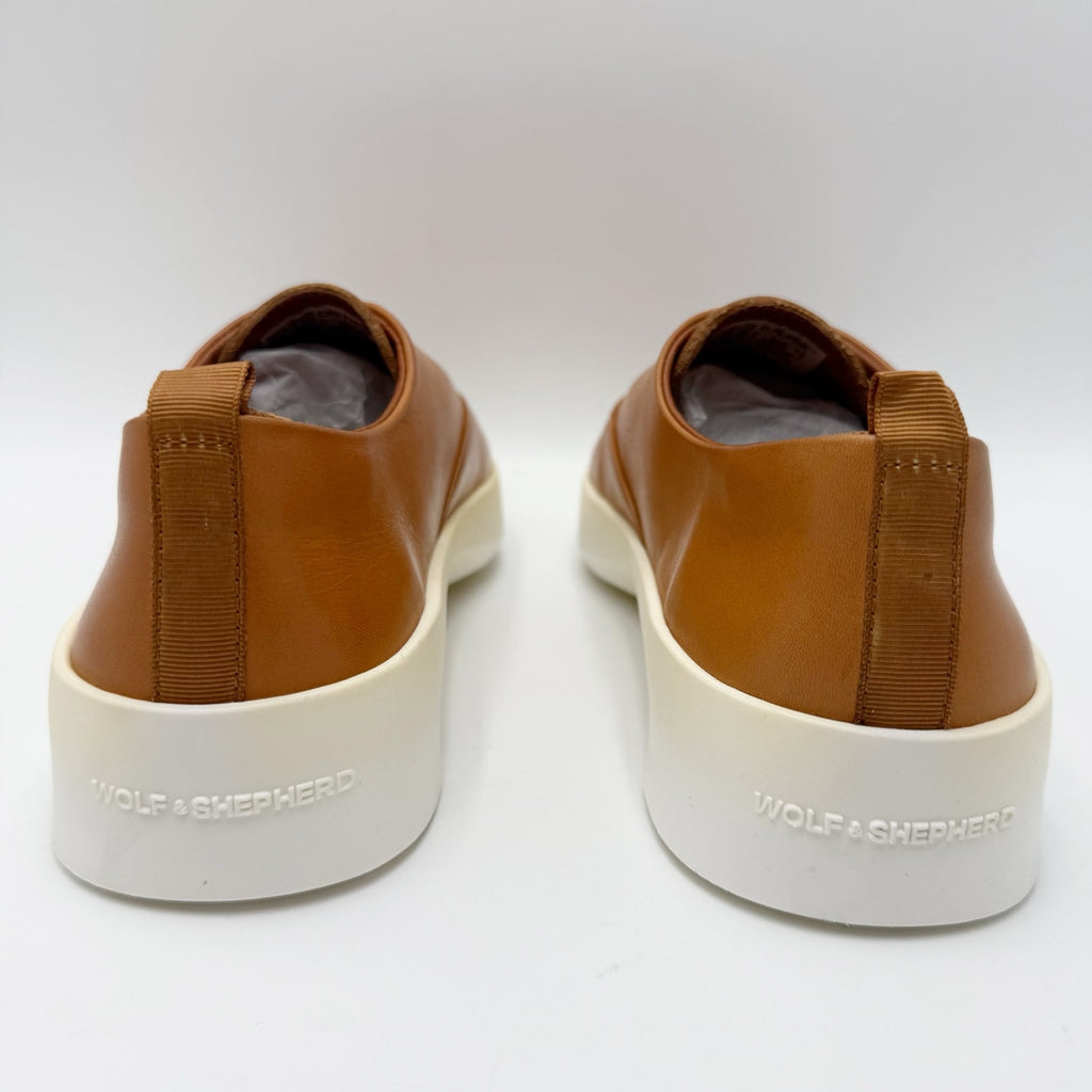 Wolf & Shepherd Cruise Lace Up Sneakers Mens 6.5 Womens 8 Tan Nubuck NIB