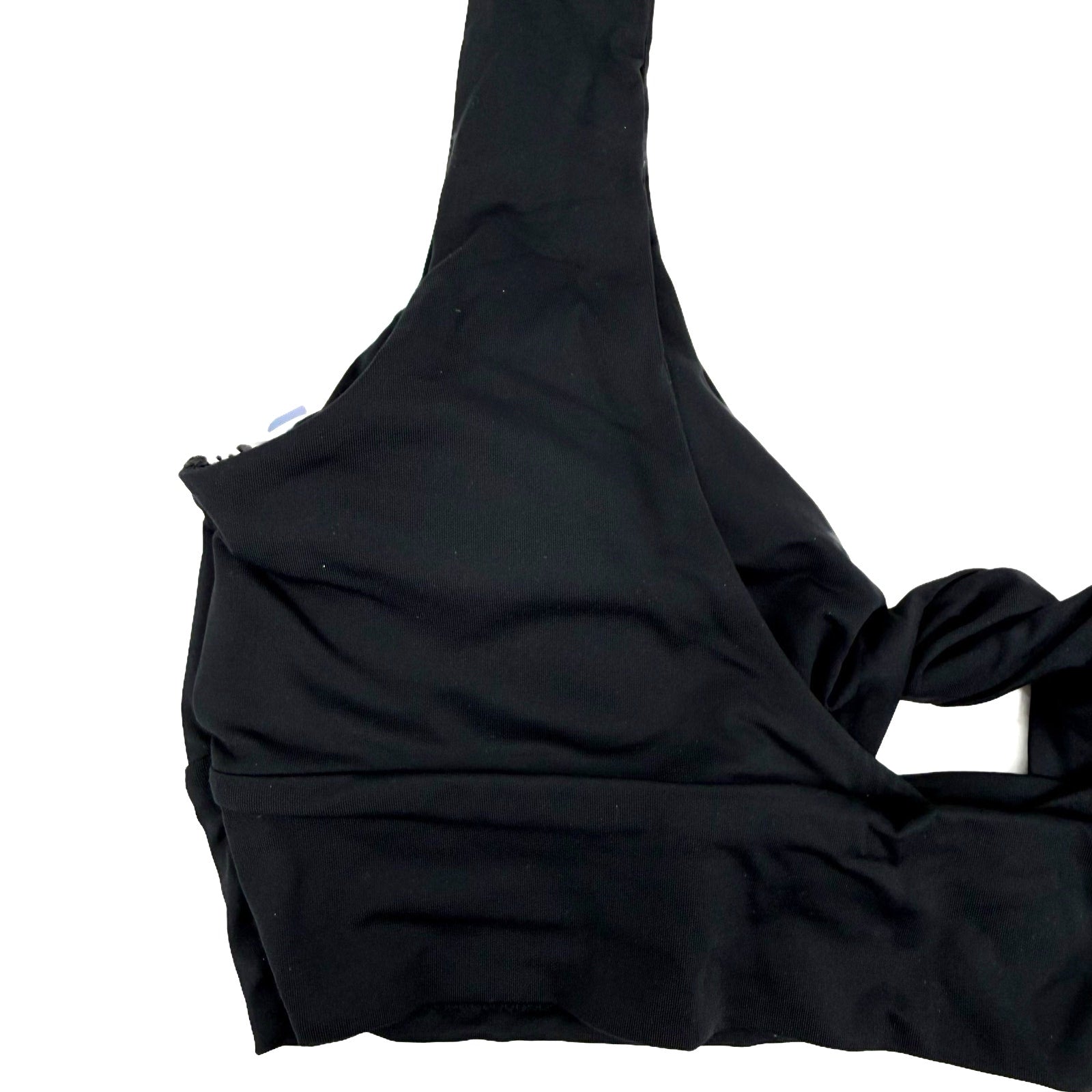 PRANA Women's Under The Palms Bikini Top Large Black Twist Front NWT
