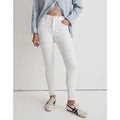 Madewell Womens Skinny Crop Jeans Size 33 US 16 Pure White 9" Mid-Rise MD097 NWT